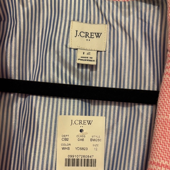 J. Crew Pink Checkered Women’s Blazer - Picture 2 of 3
